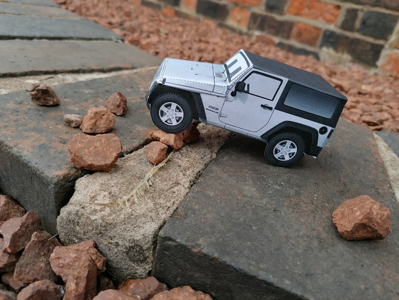 DIY Printable Jeep Wrangler Papercraft Jeep Printable Etsy