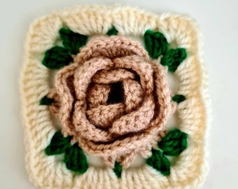 Crochet Rose 3D Flower Pattern