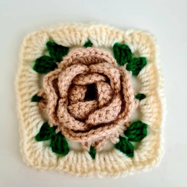 Crochet Rose 3D Flower Pattern