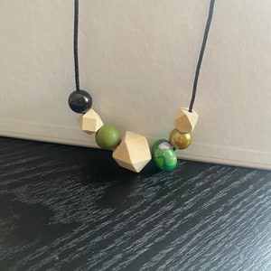 Silicone and clay necklace