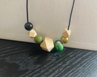 Silicone and clay necklace