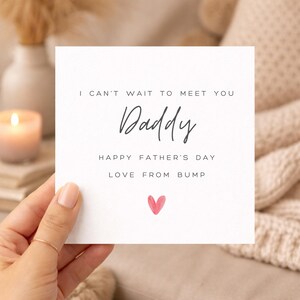 Father's Day Card From Bump, Pregnancy Daddy Card, Expecting Dad First Father's Day, Baby Bump Card