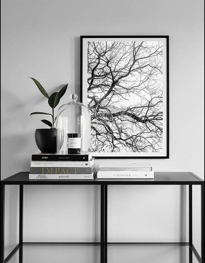 Tree Branches Wall Art Forest Black and White Photography - Etsy