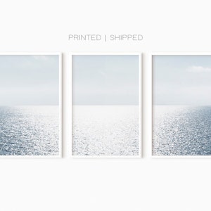 Set van 3 oceaanprints | Kustkunst | 3-delige muurkunst | Gratis verzending | Posterset | Fine-artfotografie | Muurdecoratie over het bed
