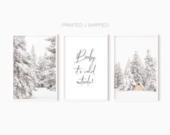 Christmas Set Of 3 Prints | Winter Photography | Printed Wall Art