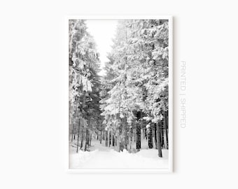 Snowy Forest Poster | Winter Wall Art | Printed Art Print
