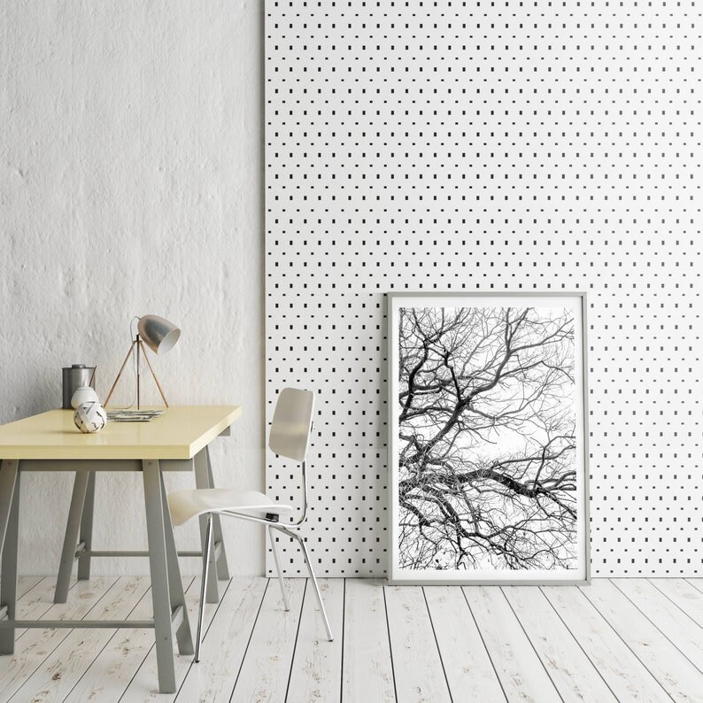 Tree Branches Wall Art Forest Black and White Photography Etsy
