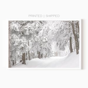 Winter Forest Poster | Winter Landscape Wall Art | Christmas Poster Gift | Snow Photography