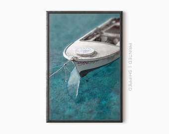 Photographie de bateau | Art mural minimaliste | Décoration côtière | Impression d'art imprimée et expédiée