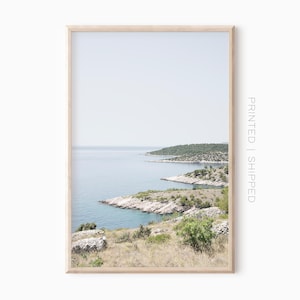 Mediterranean Sea Poster | Croatia Coast Landscape Print | Seascape Photography | Mailed Print | Island Brač Photo
