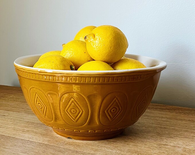 Vintage Gripstand Mixing Bowl, Stoneware Mixing Bowl, Paderno Stoneware