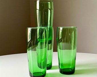 Hunter Green Glass Tumblers by Anchor Hocking