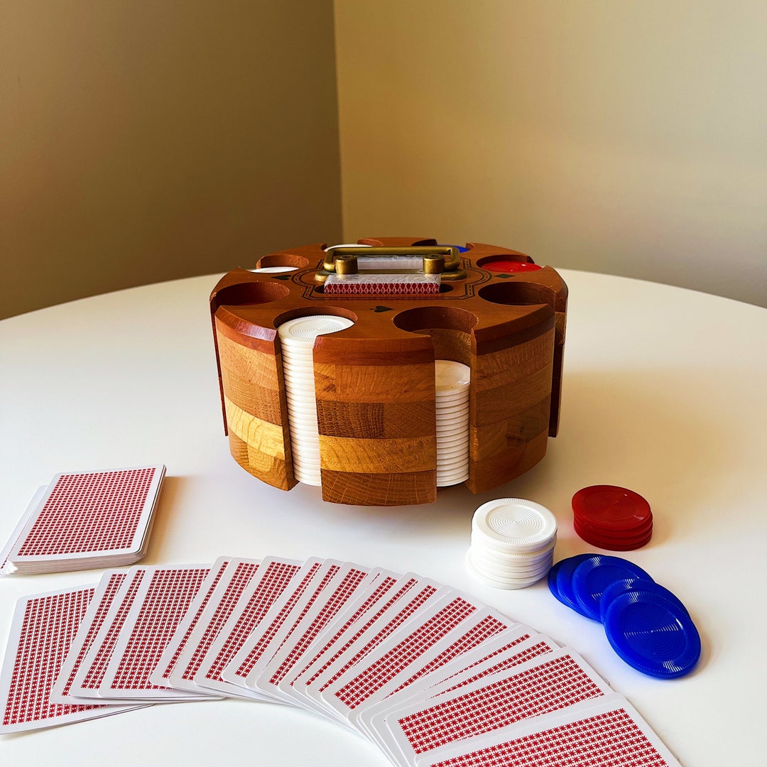 Vintage 1960s Mid Century Modern Drueke Poker Chip and Card Etsy