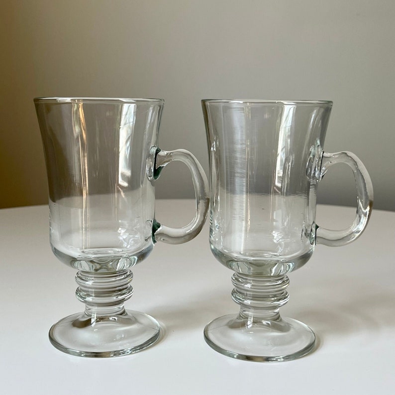Clear Glass Irish Coffee Mugs Etsy