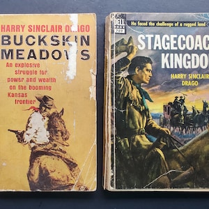 Two Vintage Western Paperback Novels by Harry Sinclair Drago