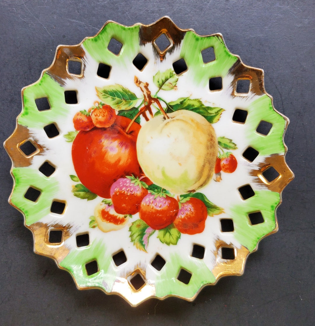 Vintage Artmark Hand Painted Fruit Decorative Plate Etsy