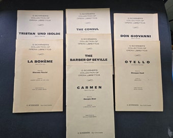 Colección de libretos de ópera de G. Schirmer - década de 1960