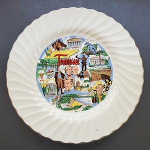 Vintage Tennessee State Souvenir Collectible Plate