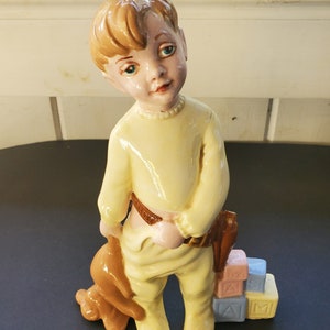 Vintage Holland Mold Ceramic Figure of a Young Boy in Pajamas