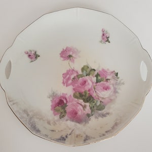Antique Porcelain German Scalloped Edge Serving Plate