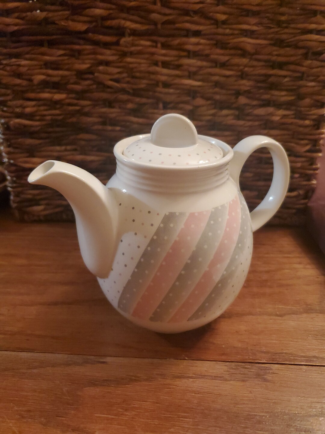 Churchill England Pink Shades Teapot With Lid Etsy