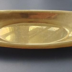 Andrea by Sadek Oval Brass Serving Dish with Grapes - 1980s