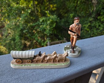 Vintage Sebastian Miniatures - Wagon Train and Mountain Man