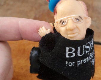 1988 Campagne présidentielle de George Bush Souvenir Peluche Clip-On Figurine