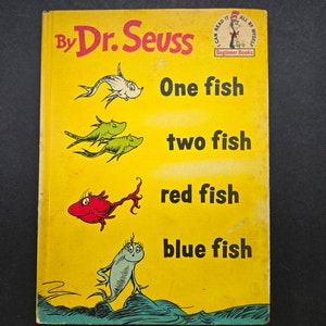 Dr. Seuss One Fish, Two Fish, Red Fish, Blue Fish - 1960 Book Club Edition