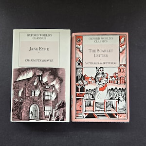 Oxford World&#39;s Classics Books - Jane Eyre and The Scarlet Letter - 1985