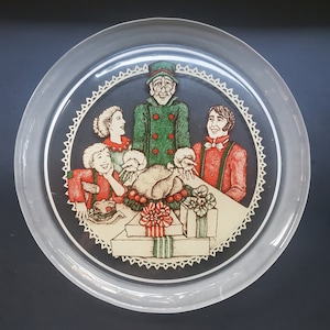 Vintage Christmas Platter - Dickens&#39; A Christmas Carol
