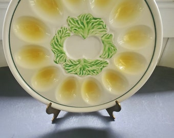 Vintage UCAGCO Ceramic Devilled Egg Plate - Made in Japan