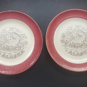 Vintage Sammlerstück Souvenir Teller - Alaska