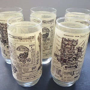 Vintage Sears Catalogue Advertisements Drinking Glasses