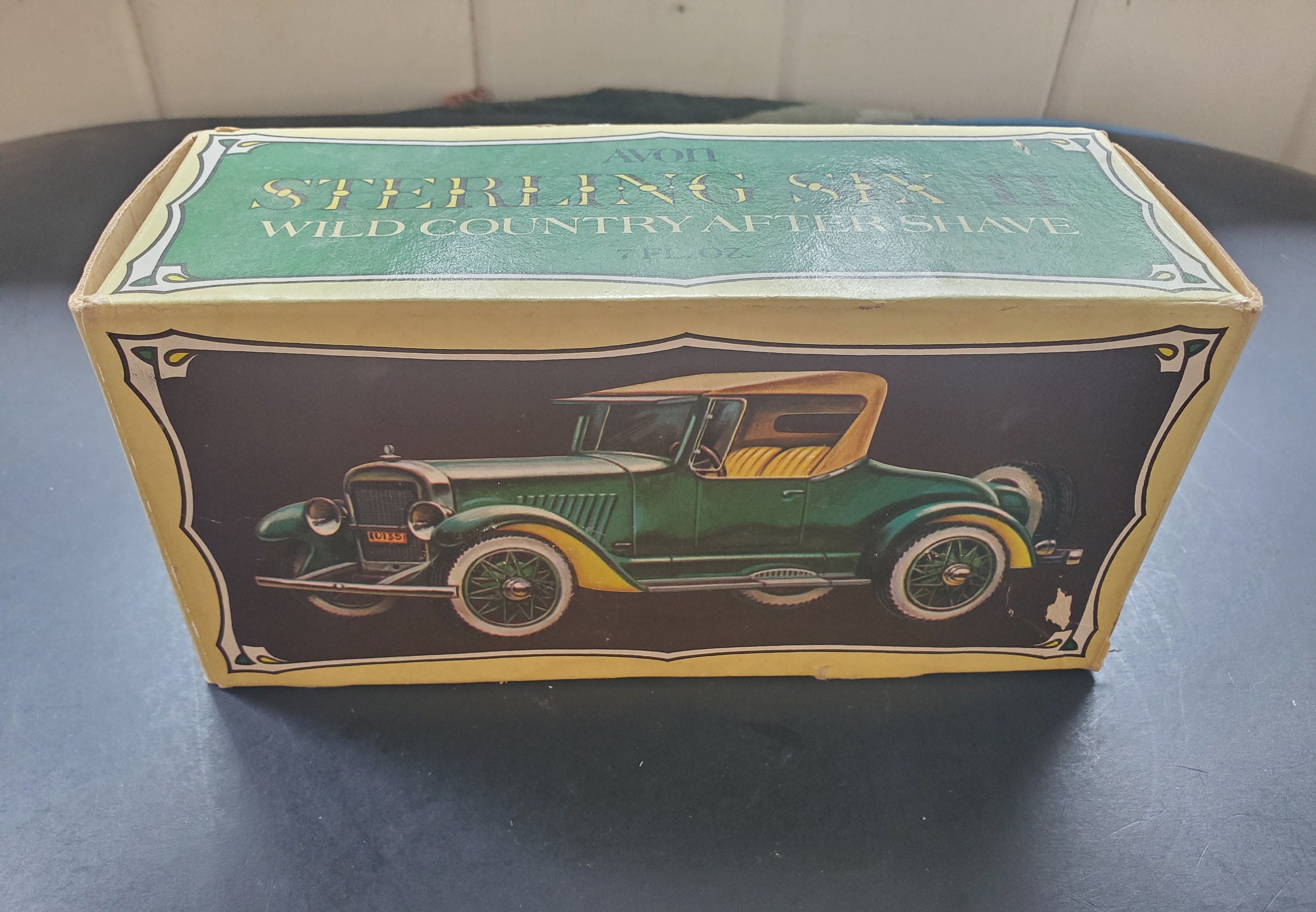 Avon Wild Country After Shave Sterling Six II Car Bottle - FULL and New in Box - 1970s