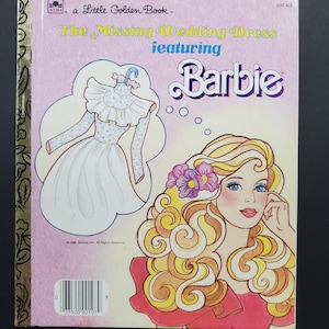 Vintage Barbie Little Golden Book - The Missing Wedding Dress - 1986