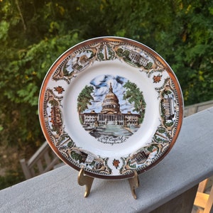 Vintage Washington, D.C. The Capitol Collectible Plate - Made in Japan, A Capsco Product