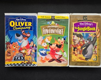 Cassettes VHS de la Walt Disney Masterpiece Collection - 1996 et 1997