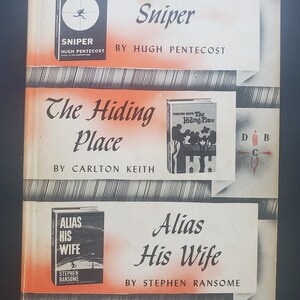 1965 The Detective Book Club - 3 Mysteries in 1 Volume - by Pentecost, Keith, & Ransome