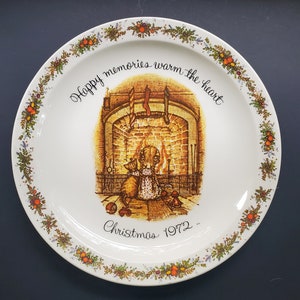 1972 Holly Hobbie Kolekcjonerski Talerz Świąteczny