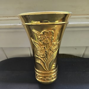 Vintage Homco Gold Plastic Wall Pocket - 1985
