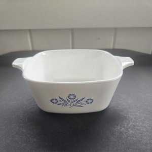 Vintage Blue Cornflower Corning Ware Dish P-43-B, 22 oz. - no lid