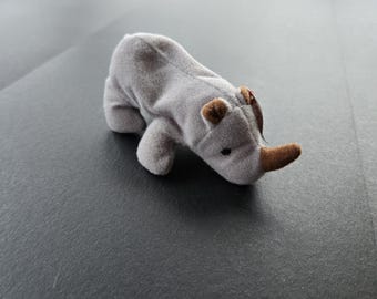 Rhinoceros Spike Beanie Baby Mcdonalds McDonald's TY Teeny Beanie