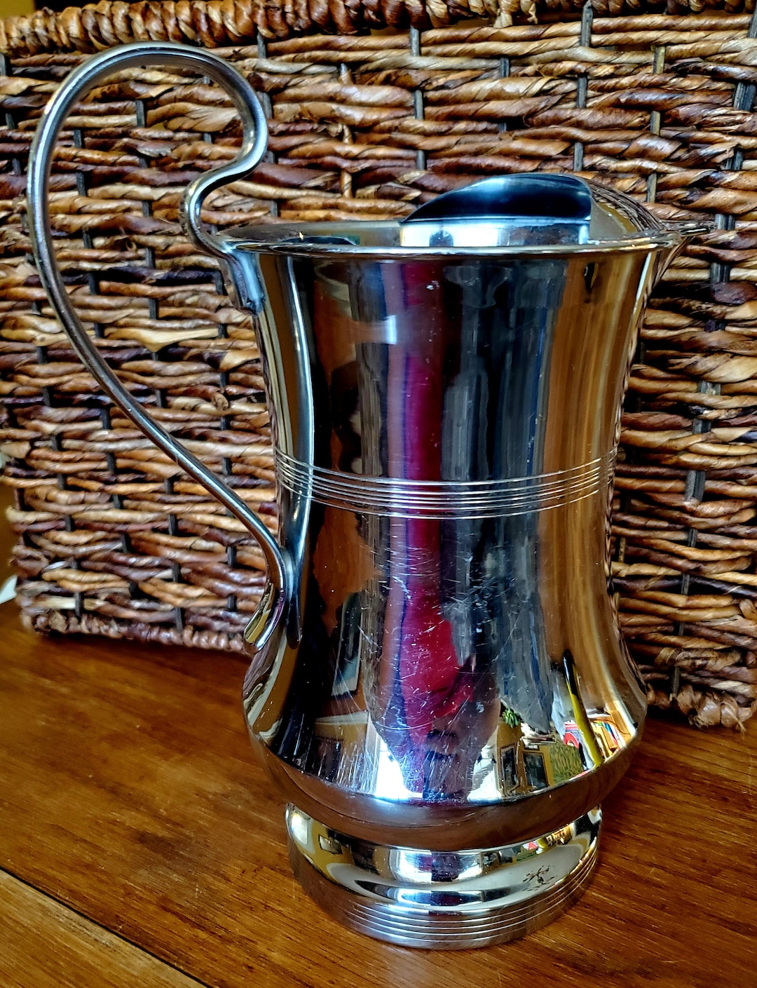 Vintage 1940's Farberware Art Deco Chrome Pitcher Etsy