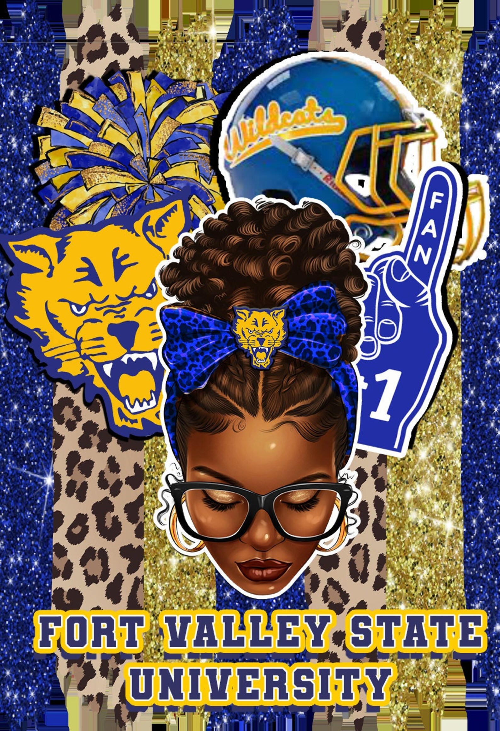 Fort Valley State University Football Girl Etsy