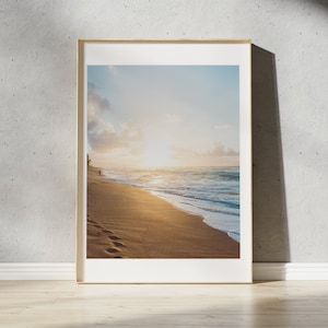 Sunset Beach Print | Pupukea - North Shore Oahu, Hawaii | Hawaiian Travel Landscape Photography | Golden Hour Tropical Wall Art
