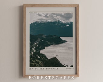 Squamish BC Travel Poster | Sea to Sky Highway Print (Digital Download)