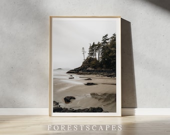 Tofino Küstenlinie Print | Pacific Rim National Park British Columbia Küste | Tofino Poster | Ucluelet Wandkunst | PNW Landschaft