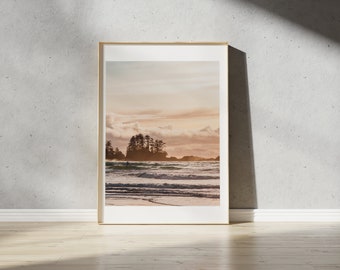 Sunset Surf in Tofino Print | Chesterman Beach, British Columbia | Landscape Photography Wall Art