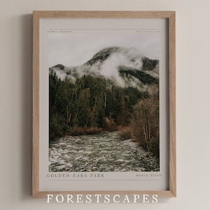 Gouden oren park poster | DIGITALE DOWNLOAD Afdrukken | Canada reiscadeau | Maple Ridge, Brits-Columbia | Afdrukbare vintage kunst aan de muur decor